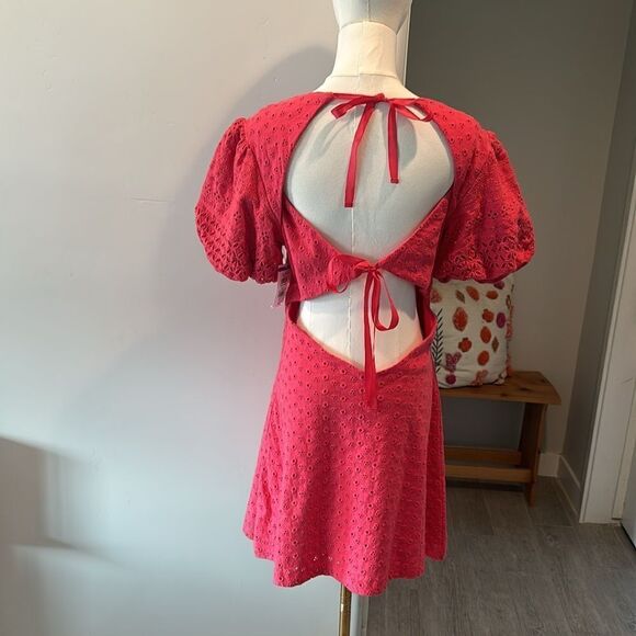 Free People Apricot Rose Mini Dress New! - Picture 8 of 11